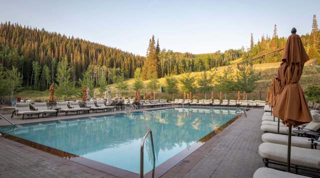 Montage Pool with Mountain in Background