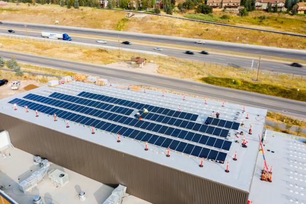 Solar Panels on Woodward Park City building