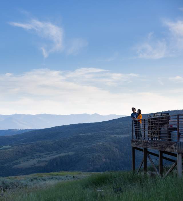 Couple enjoying a scenic view