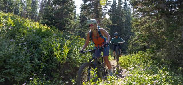 A Couple Mountain Biking