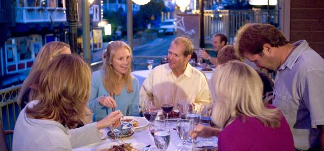 Outdoor Summer Dining Overlooking Historic Main Street