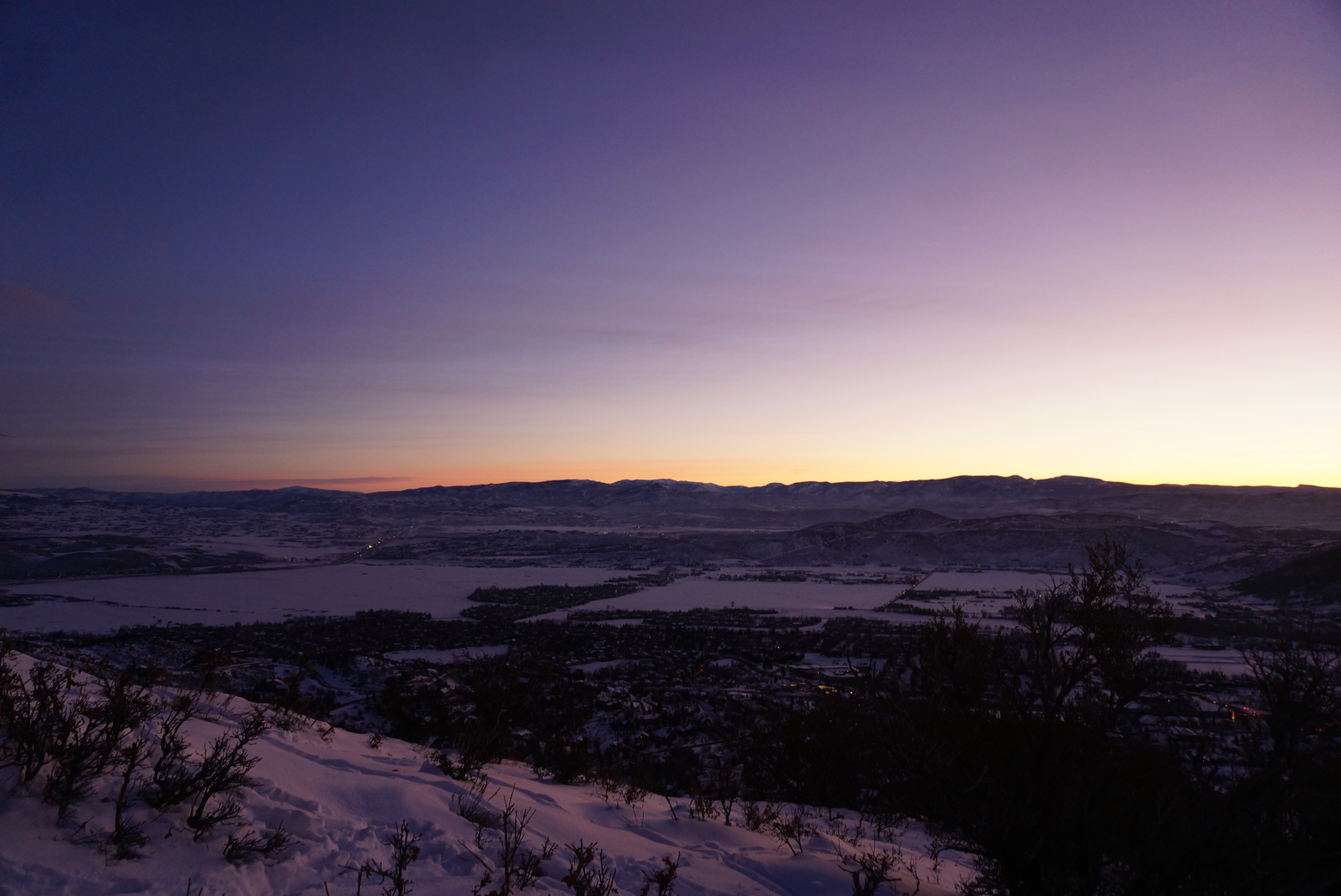 scenic view of a colorful sunrise