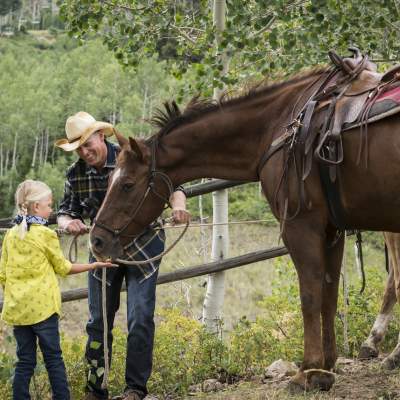 Girl Prepares to Ride a Horse