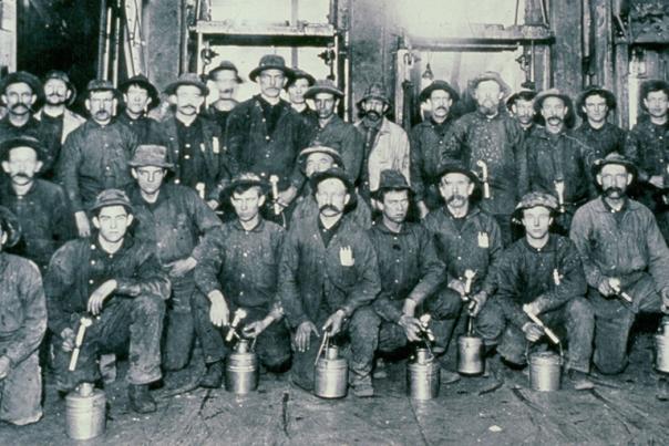 Group of silver miners in Park City