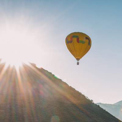 Hot Air Balloon at Sunrise