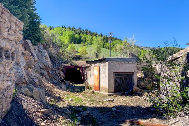 Utility Shed in front of Mine Shaft