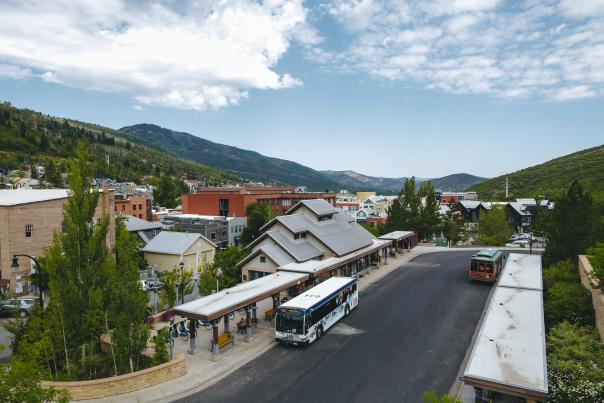 View overlooking the old town bus station.