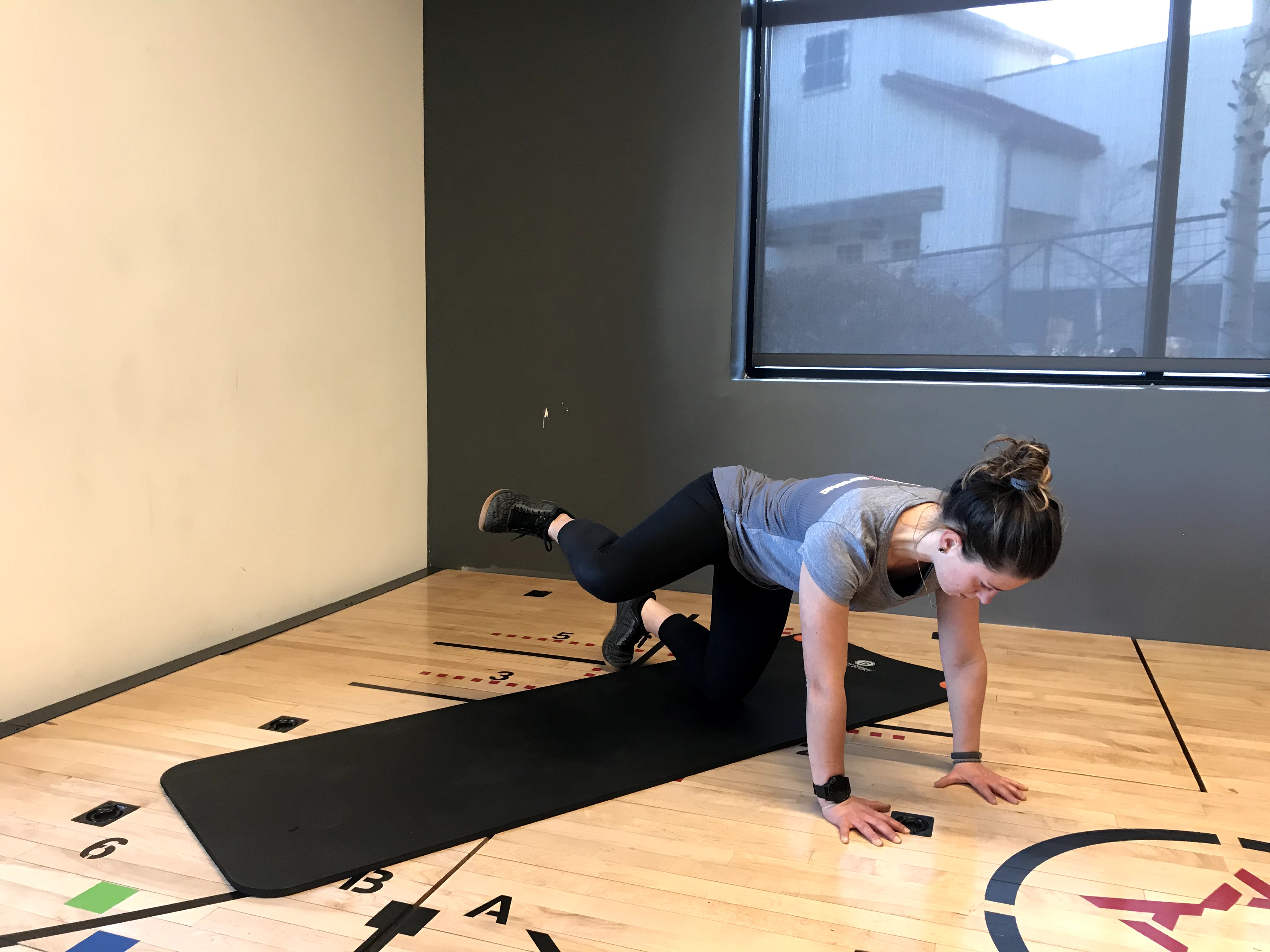 Instructor demonstrates a fire hydrant exercise