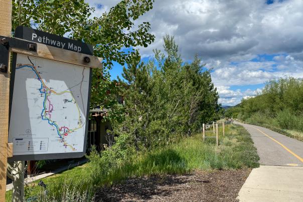 Pathways Sign on the rail trail