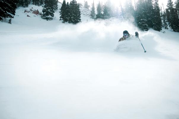 Skiing in Powder at Park City Mountain Resort