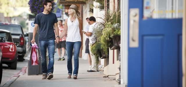 Couple Shopping on Historic Main Street