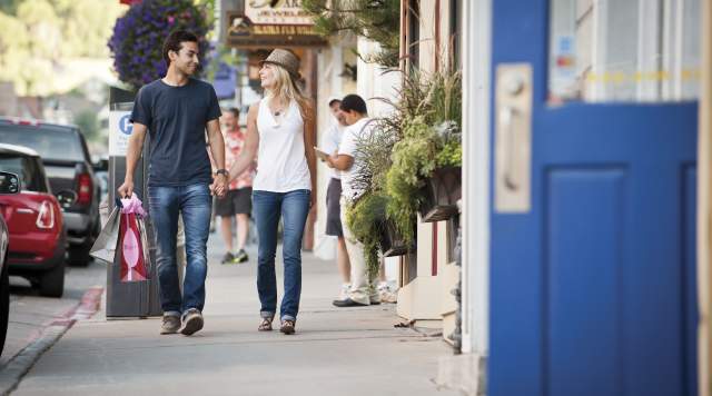 Couple Shopping on Historic Main Street