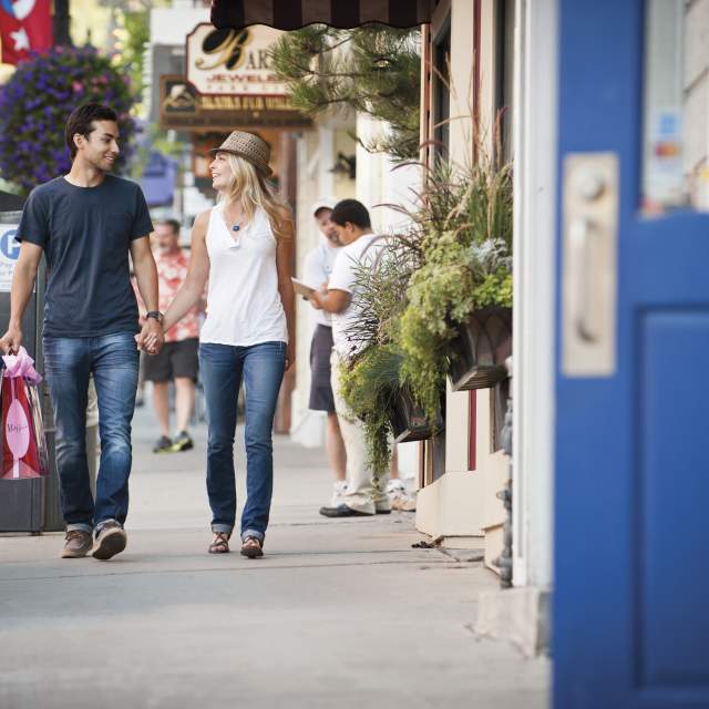 Couple Shopping on Historic Main Street