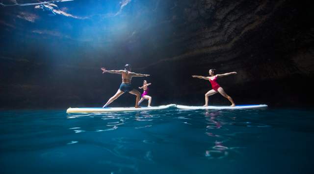 Finding Balance: Paddleboard Yoga in a Natural Hot Spring