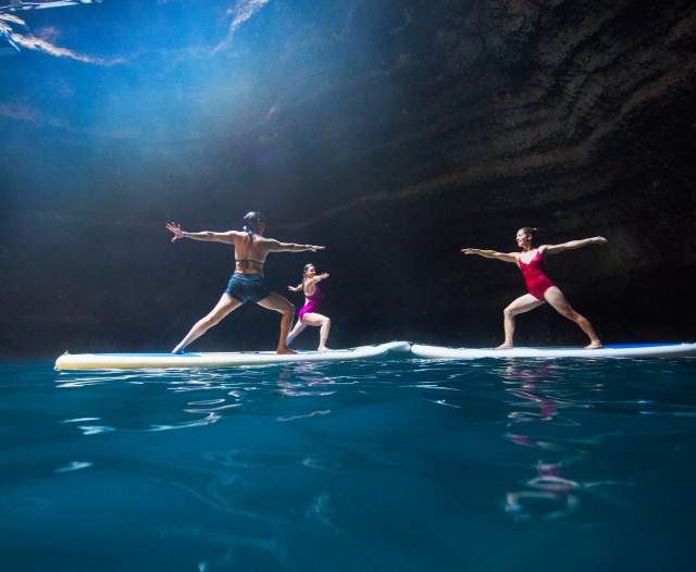 Finding Balance: Paddleboard Yoga in a Natural Hot Spring