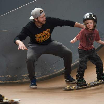 Woodward indoor skate park clinic