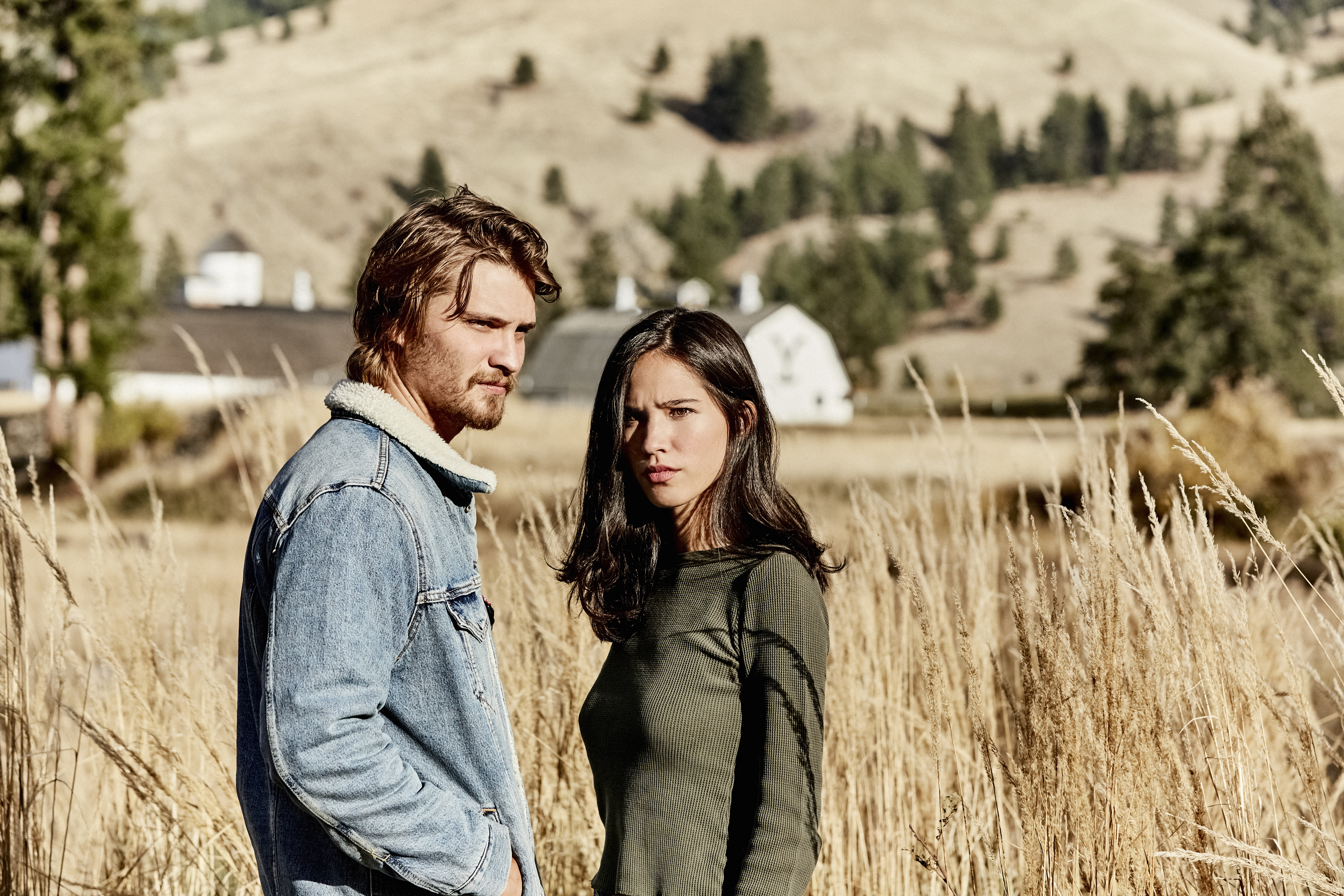 Actors on the set of Yellowstone